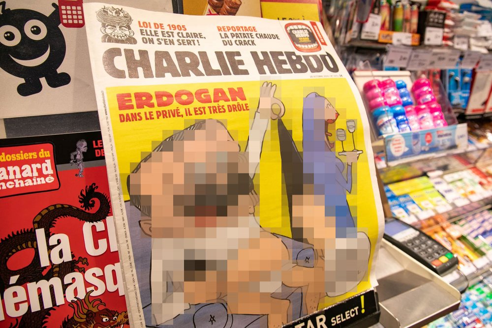 Fransa dergisi Charlie Hebdo Erdoğan karikatürü